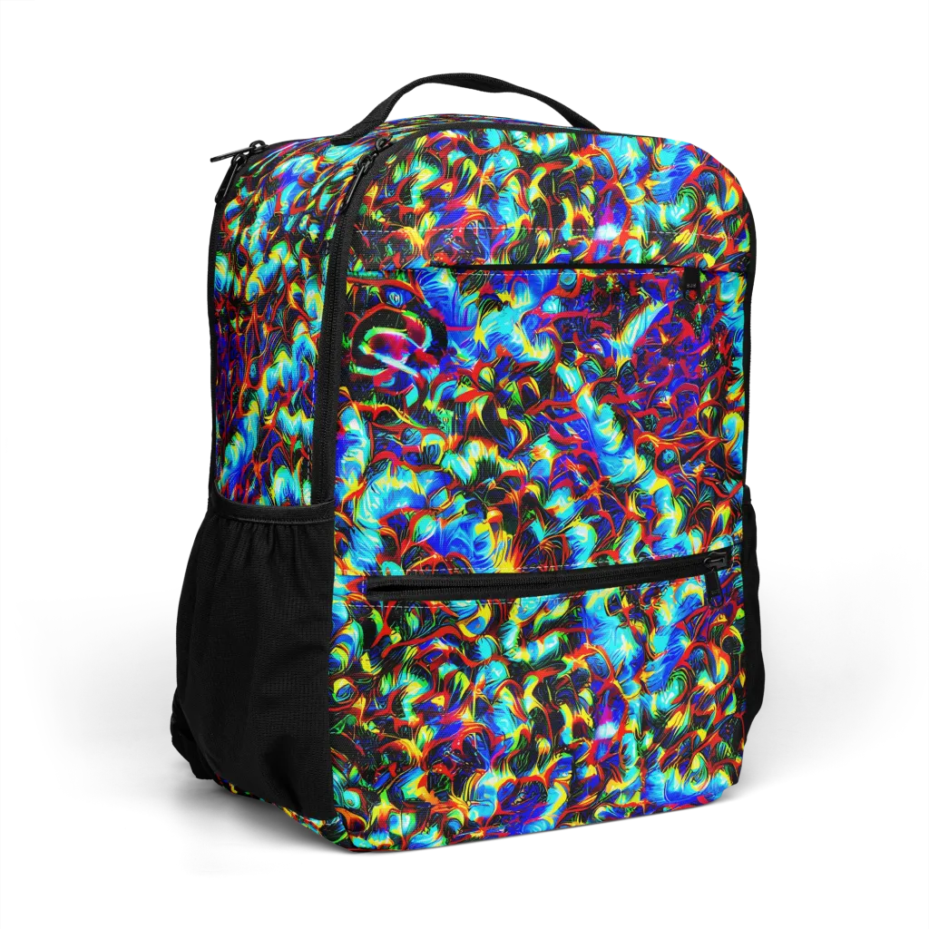 Blue Flame Jungle on Utility Backpack — Right Front