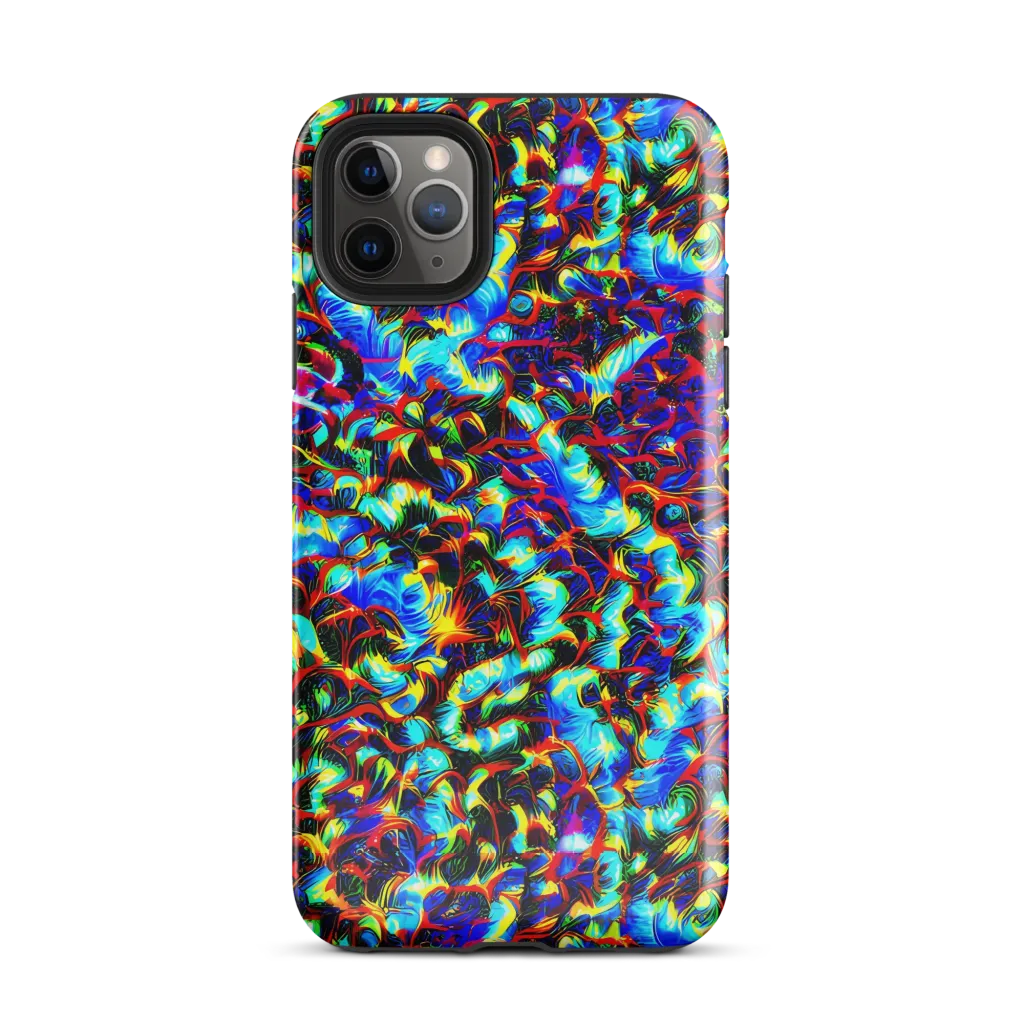 Blue Flame Jungle on Tough Case for iPhone® — Front