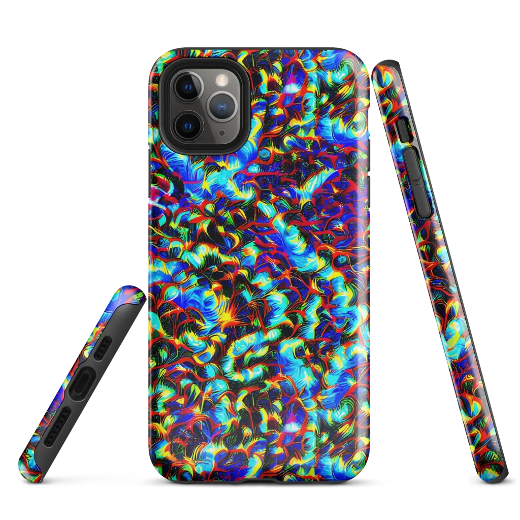 Blue Flame Jungle on Tough Case for iPhone® — Front