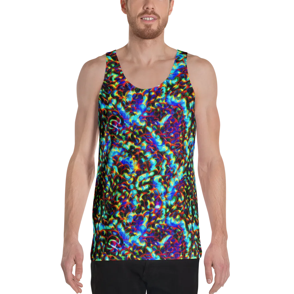 Blue Flame Jungle on Men's Tank Top — Front