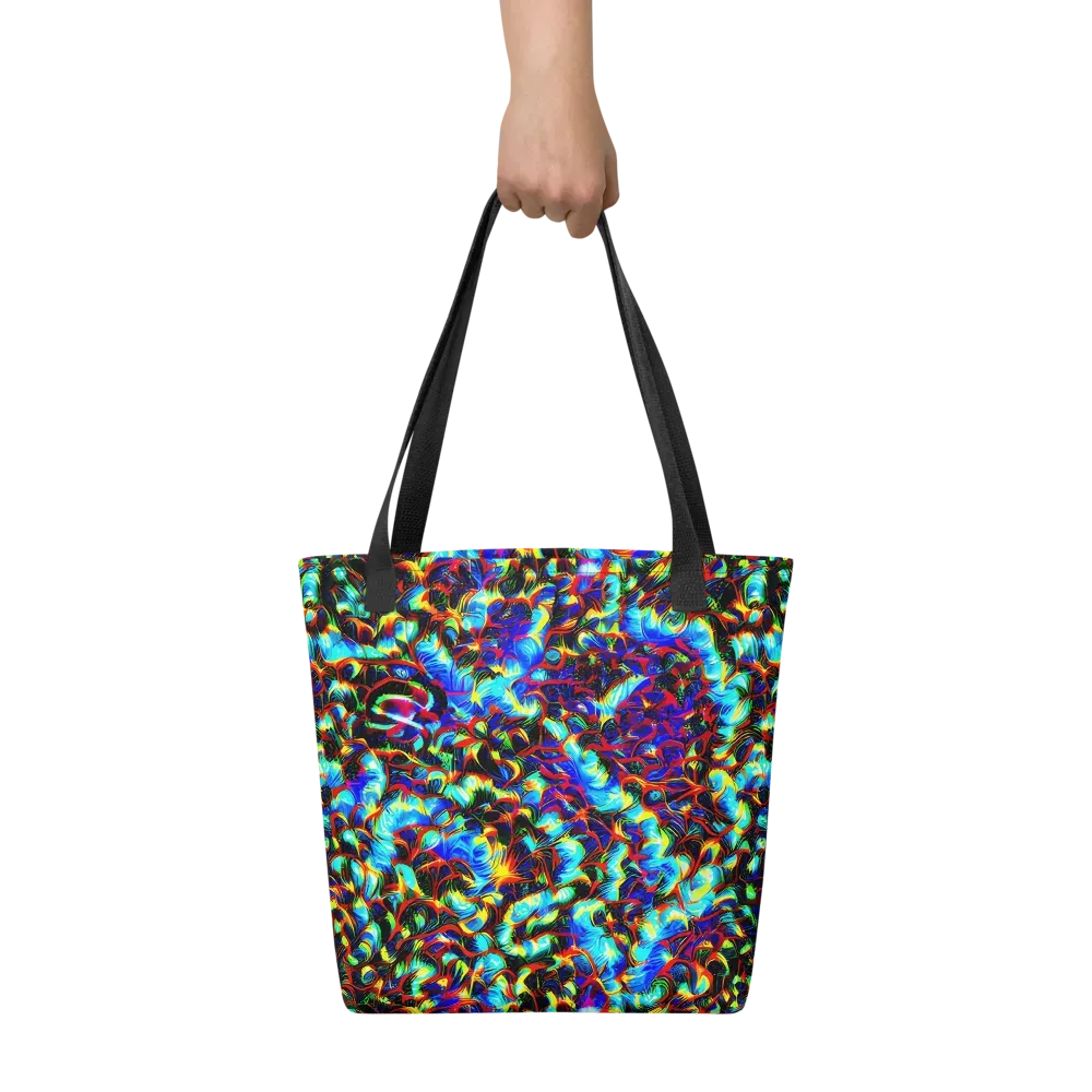 Blue Flame Jungle on Tote Bag — Front