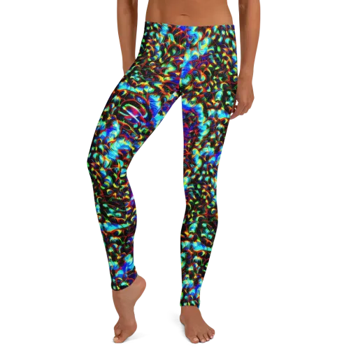 Blue Flame Jungle on a Leggings