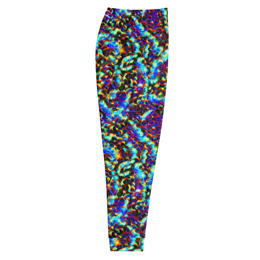 Blue Flame Jungle on Men's Joggers — Right