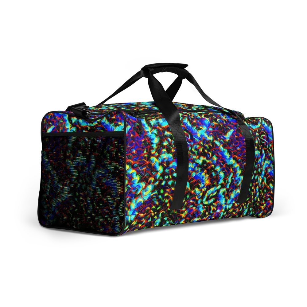 Blue Flame Jungle on Duffle Bag — Right Front