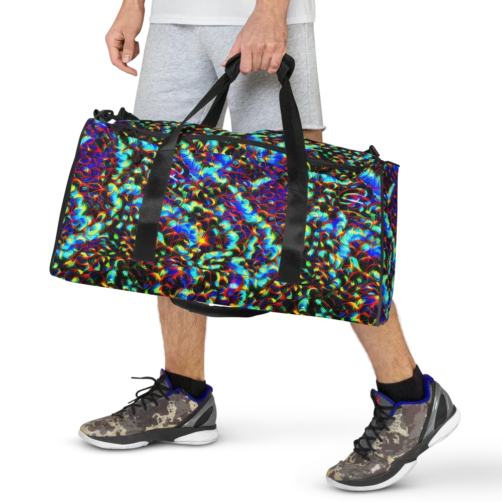 Blue Flame Jungle on Duffle Bag — Front