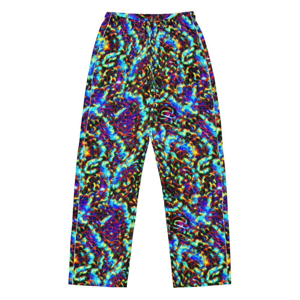 Blue Flame Jungle on Women's Pajama Pants — Front