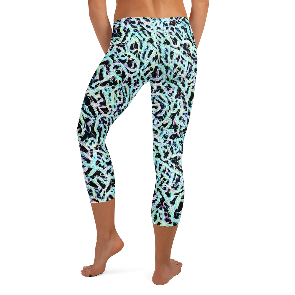 Quantum Weave on Capri Leggings — Back