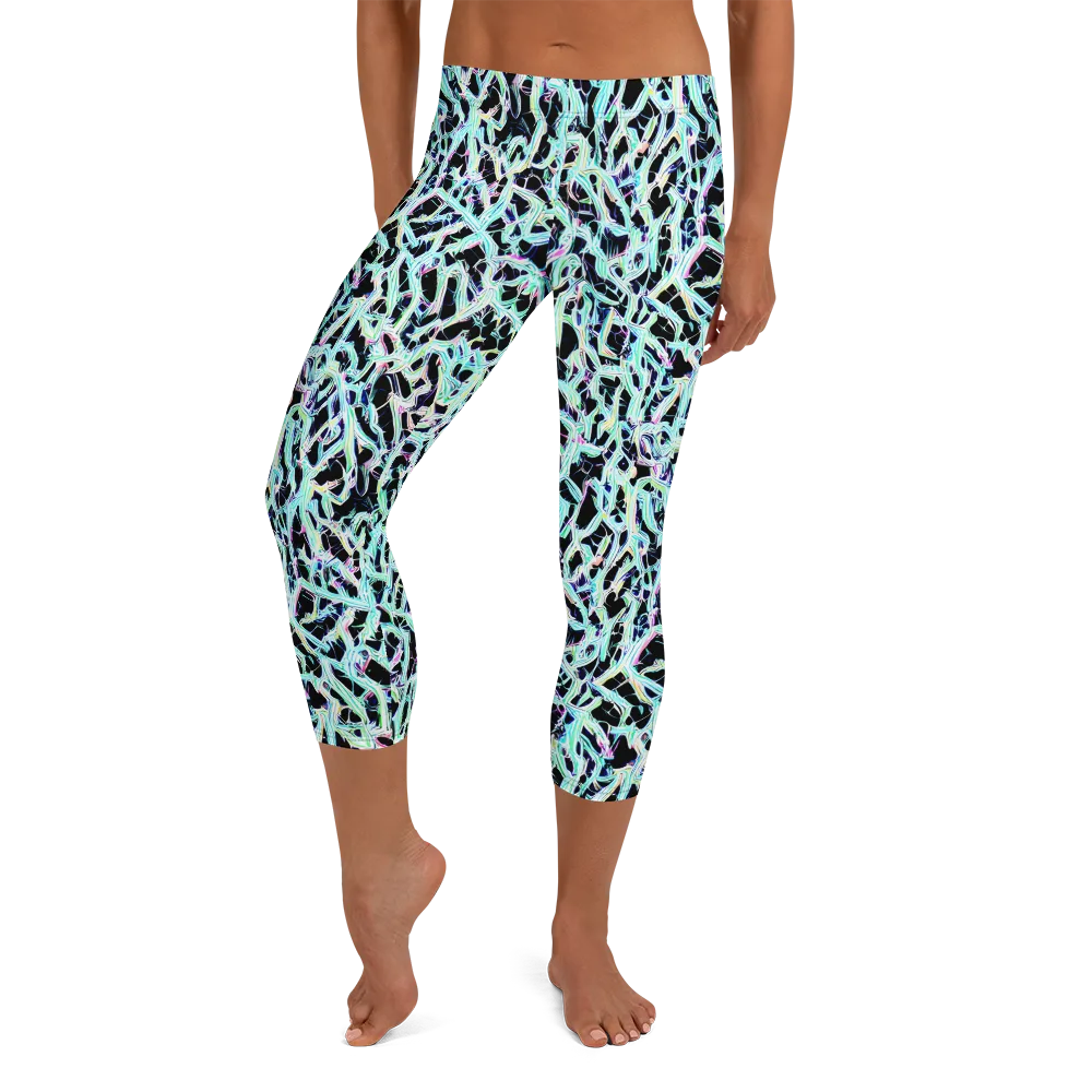 Quantum Weave on Capri Leggings — Front