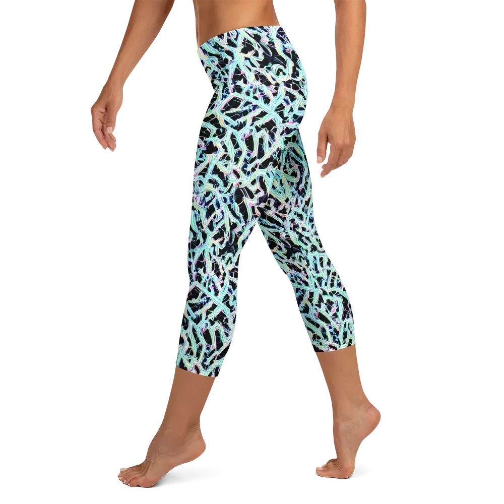 Quantum Weave on Capri Leggings — Left