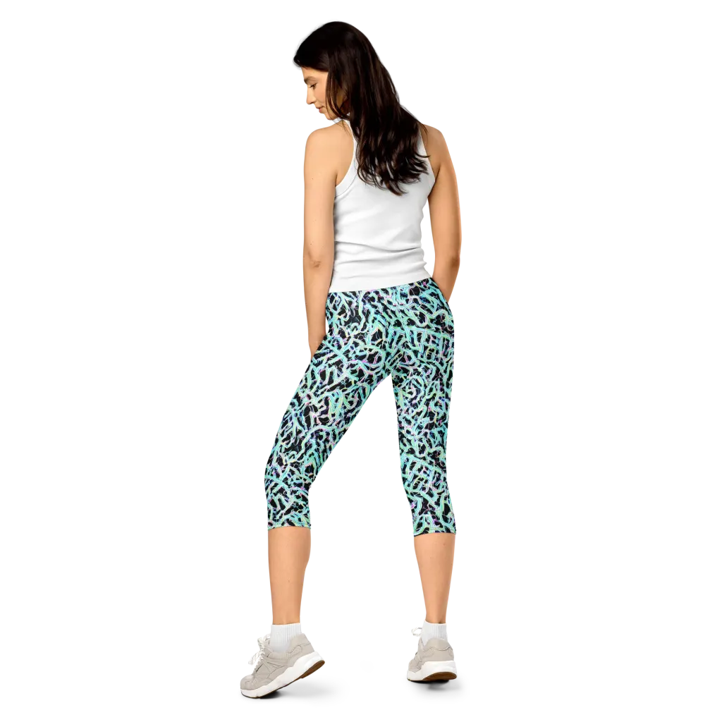 Quantum Weave on Capri Leggings — Back