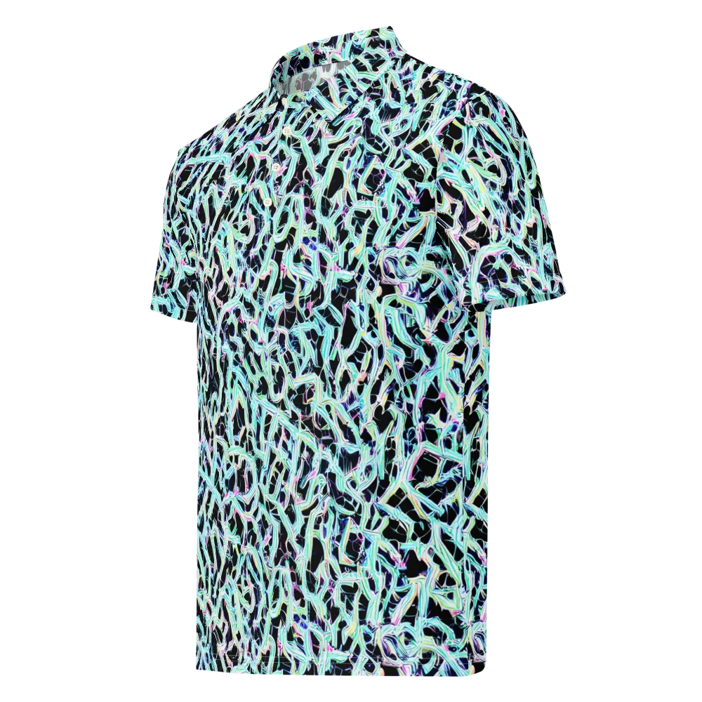 Quantum Weave on Men's Slim Fit Polo Shirt — Left Front