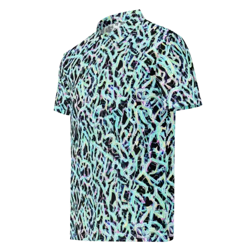 Quantum Weave on a Men's Slim Fit Polo Shirt