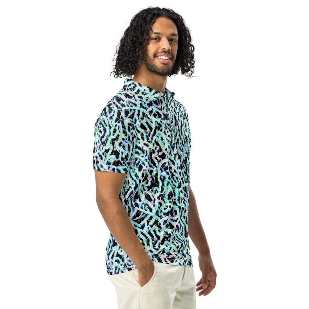 Quantum Weave on Men's Slim Fit Polo Shirt — Right Front