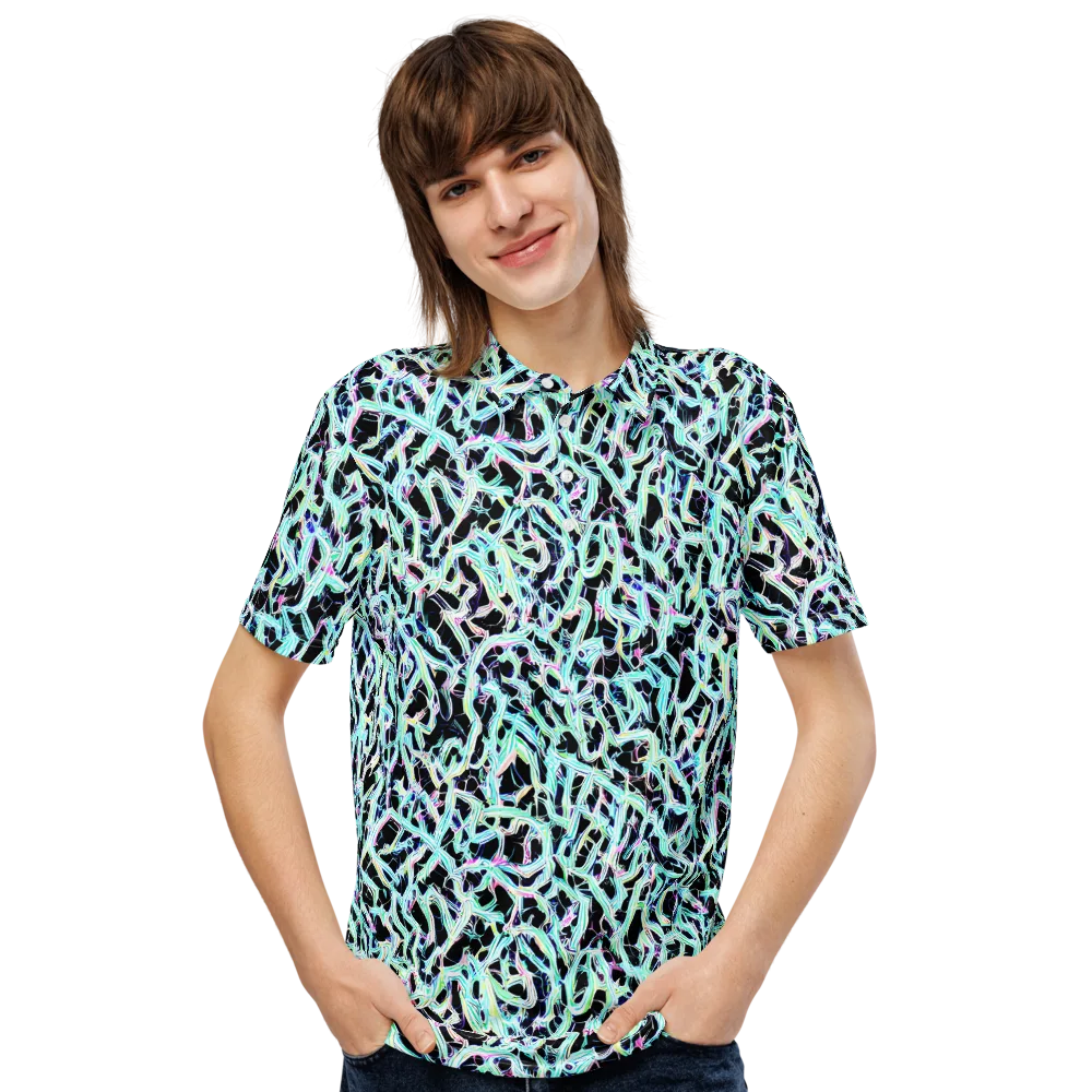 Quantum Weave on Men's Slim Fit Polo Shirt — Front