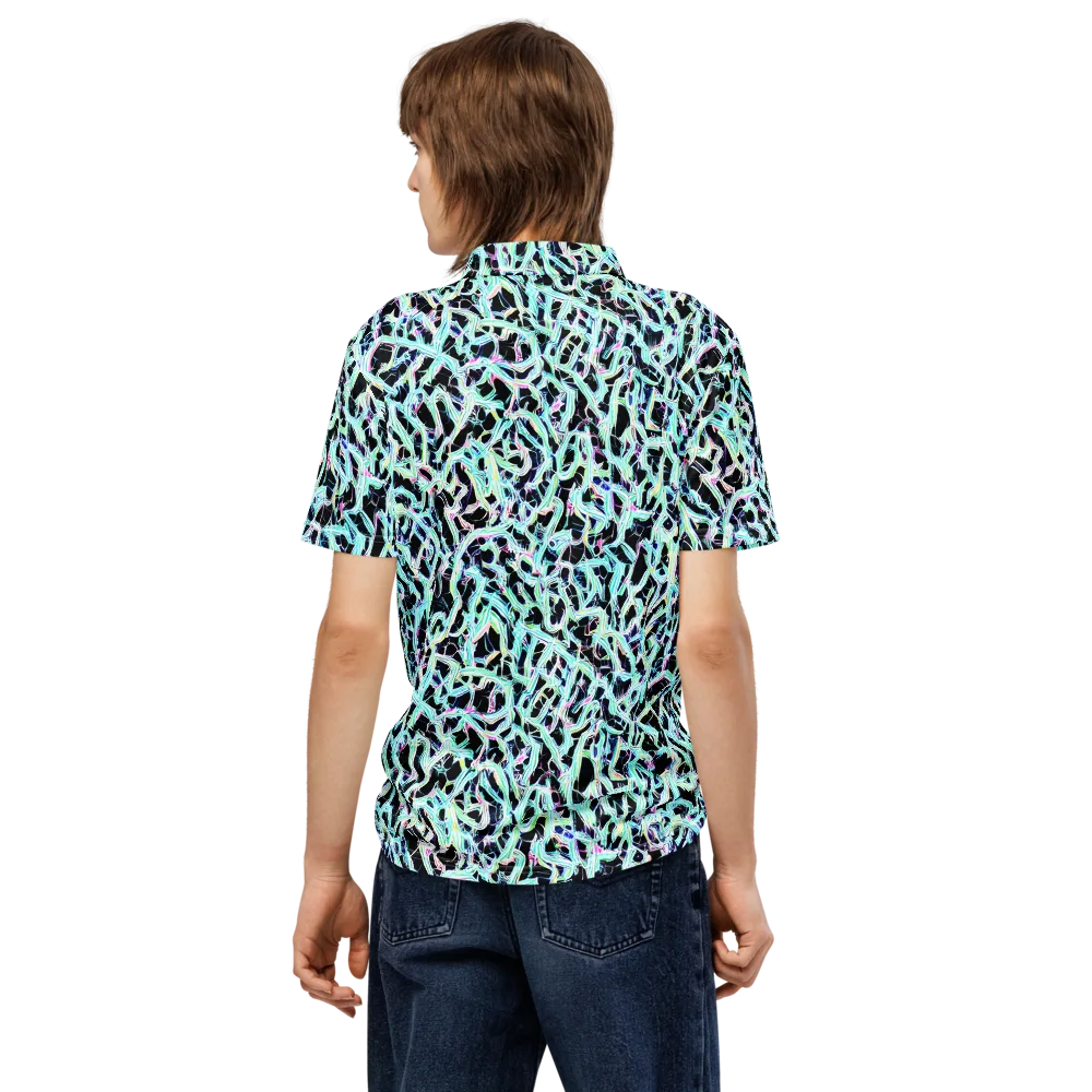 Quantum Weave on Men's Slim Fit Polo Shirt — Back