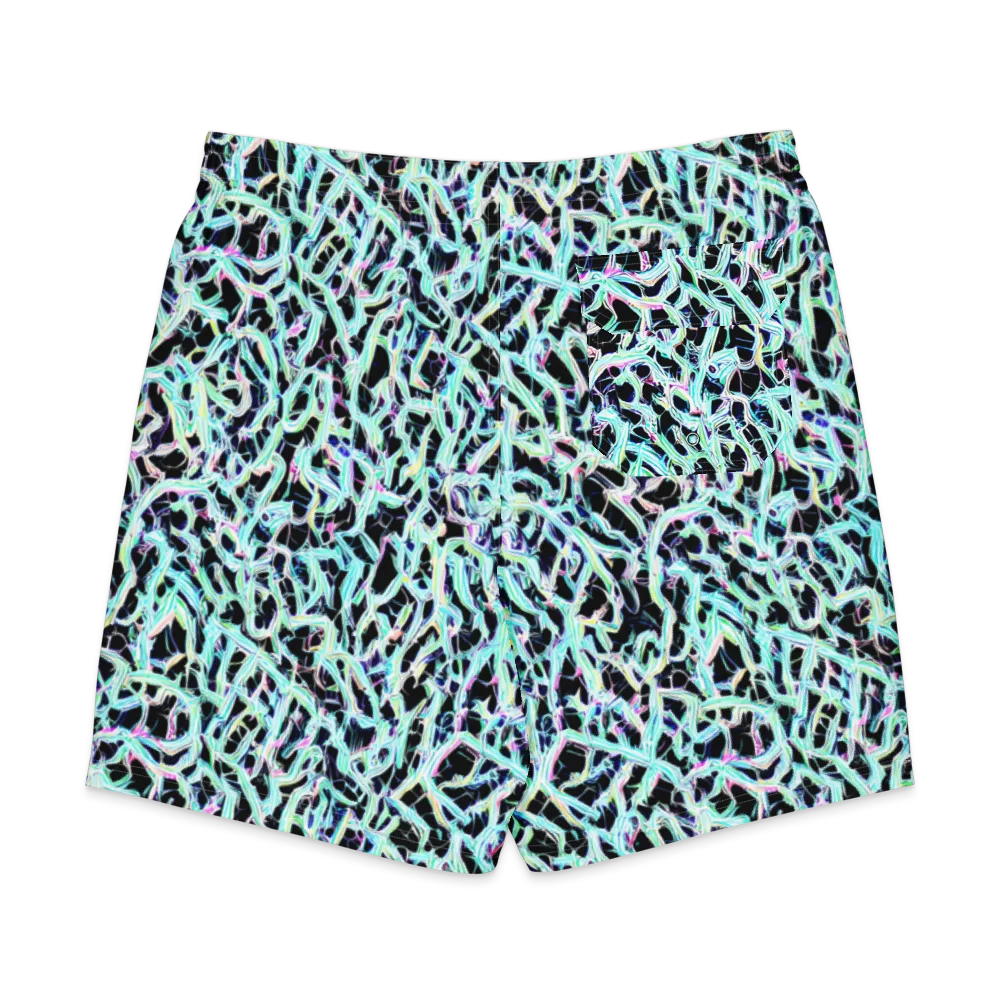 Quantum Weave on Men's Board Shorts — Back