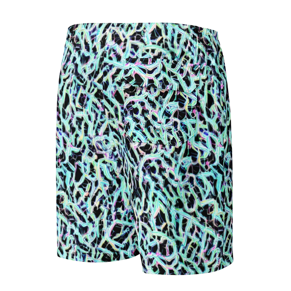 Quantum Weave on Men's Board Shorts — Back