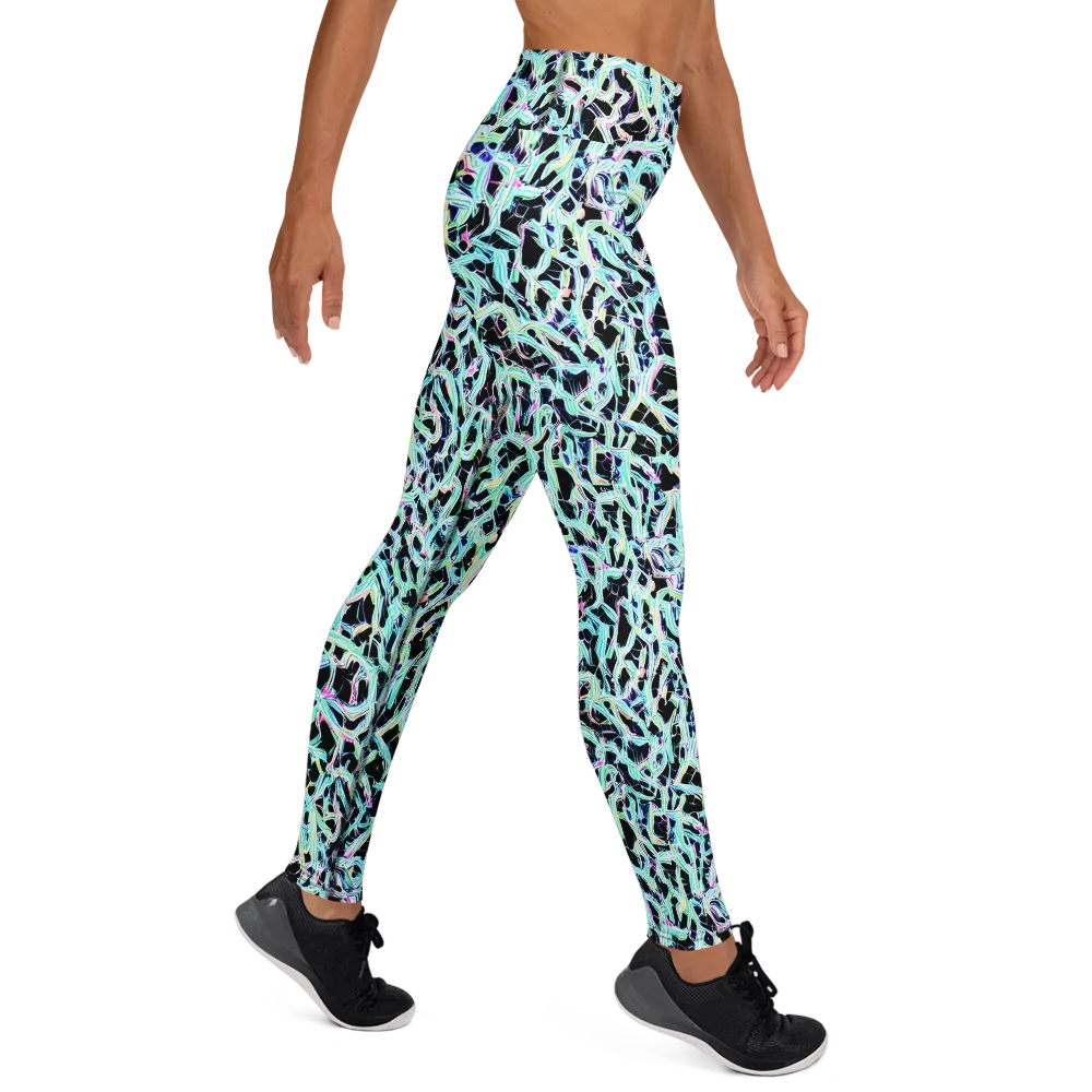 Quantum Weave on Yoga Leggings — Right