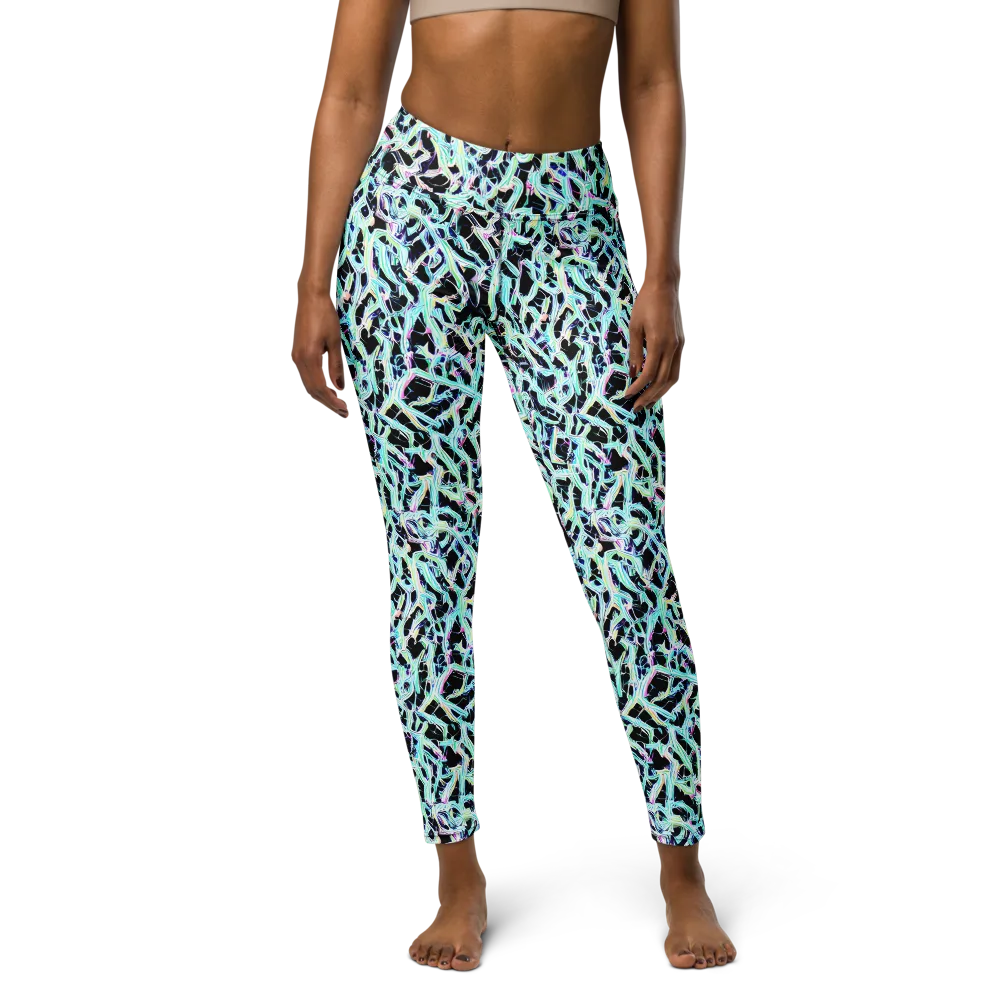 Quantum Weave on Yoga Leggings — Front