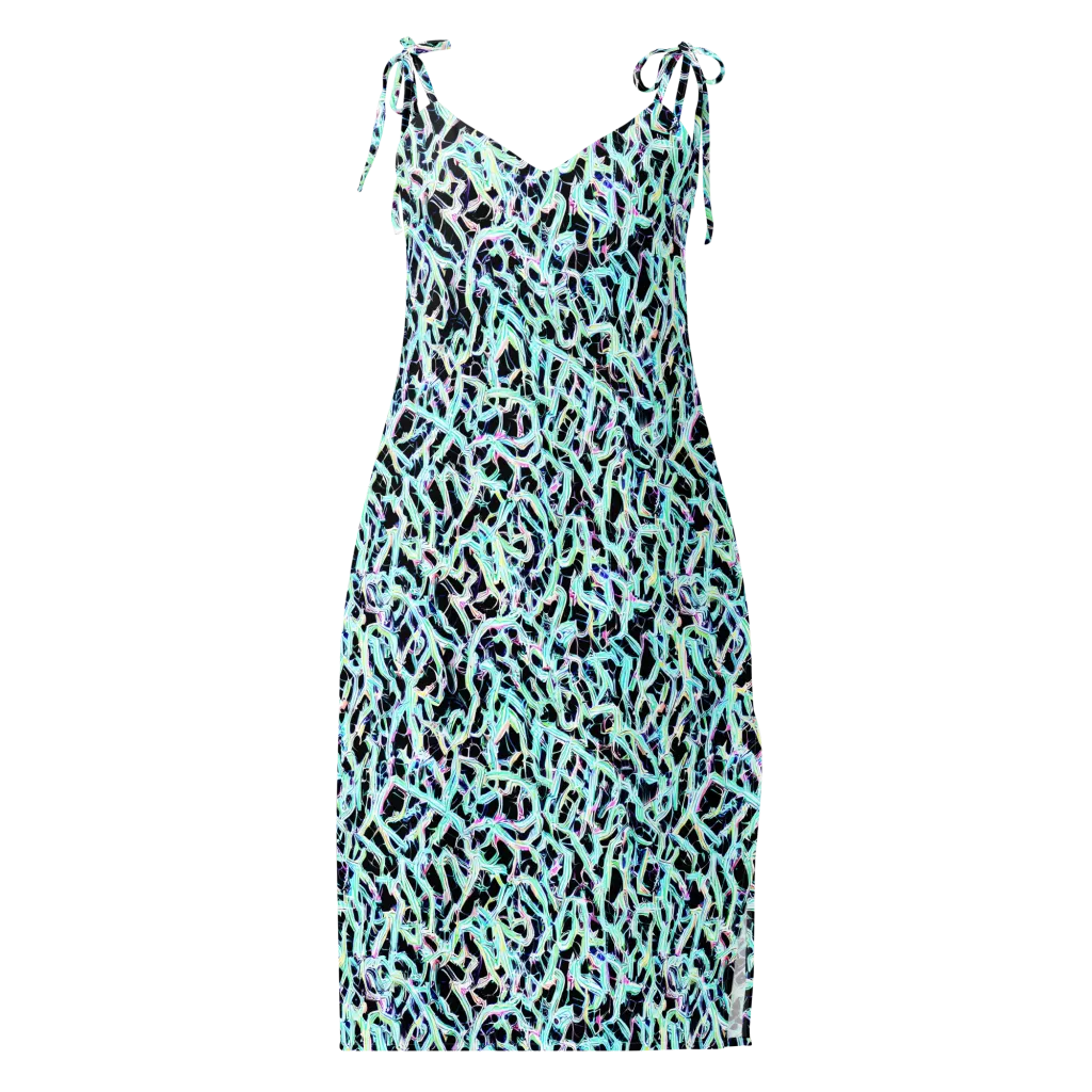 Quantum Weave on Slip Dress — Front