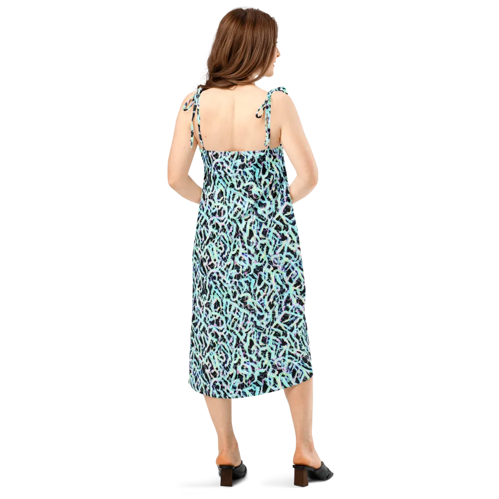 Quantum Weave on Slip Dress — Back