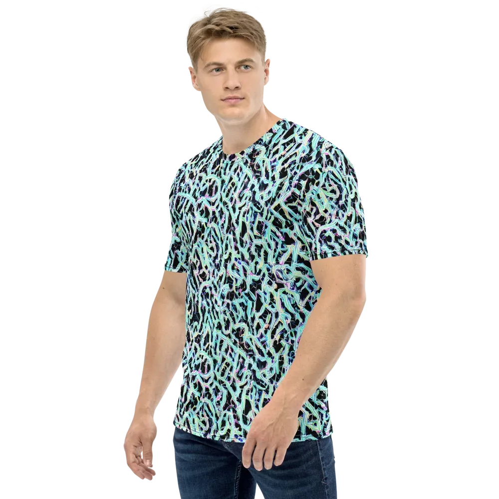 Quantum Weave on Men's Crew Neck T-Shirt — Left