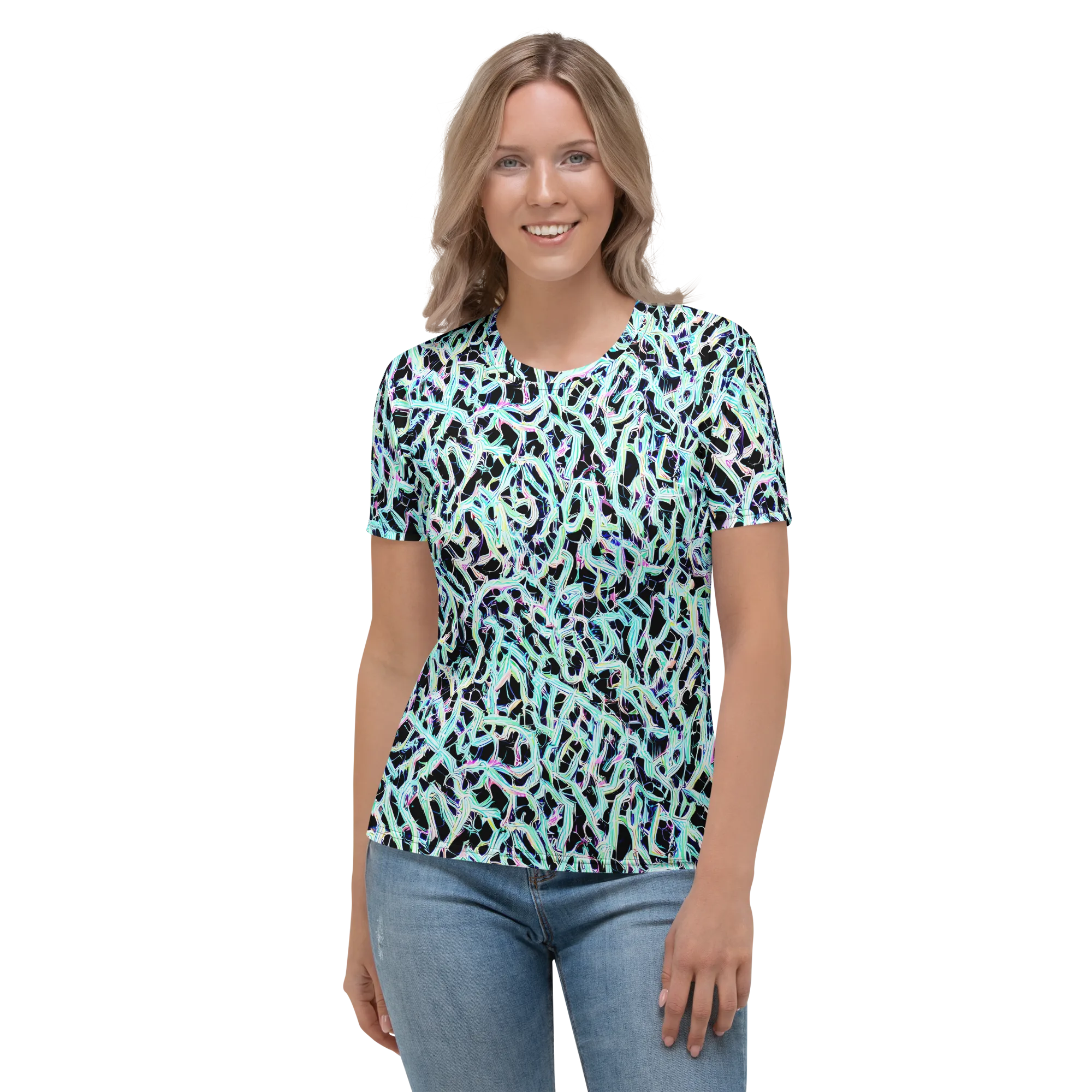 Quantum Weave on Women's Crew Neck T-Shirt — Front