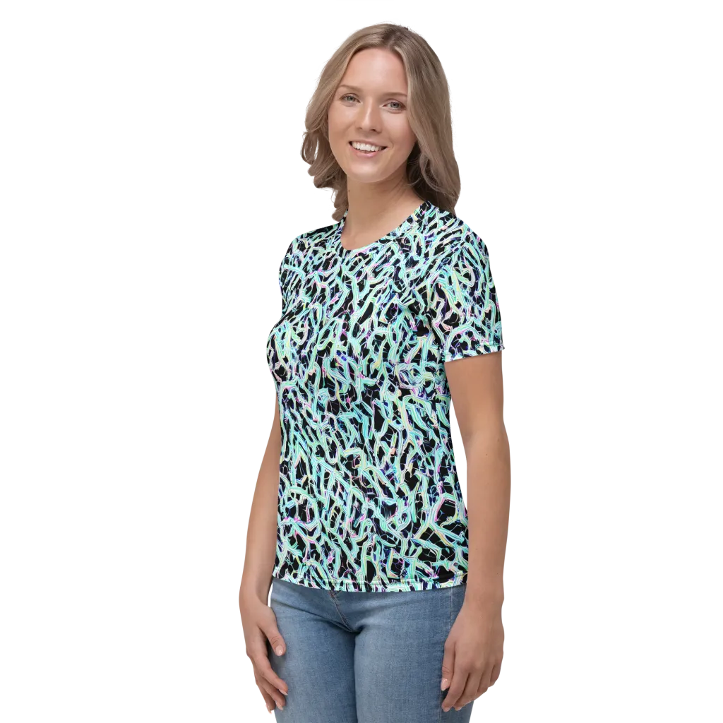Quantum Weave on Women's Crew Neck T-Shirt — Left