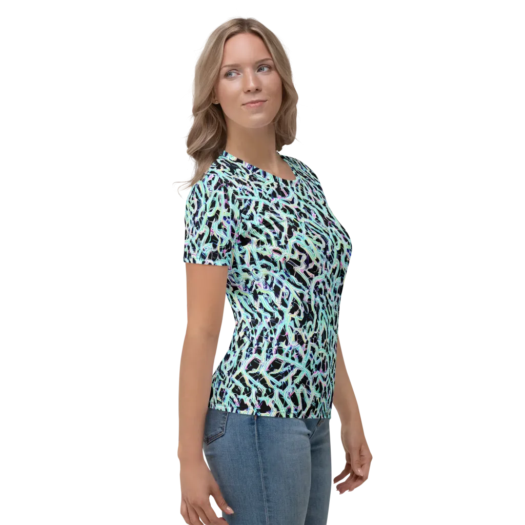Quantum Weave on Women's Crew Neck T-Shirt — Right