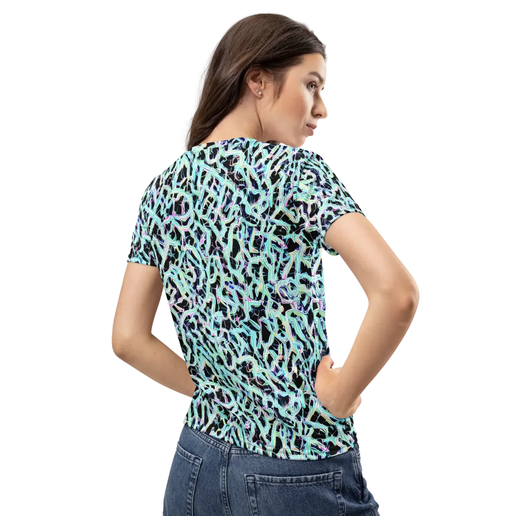Quantum Weave on Women's Crew Neck T-Shirt — Back