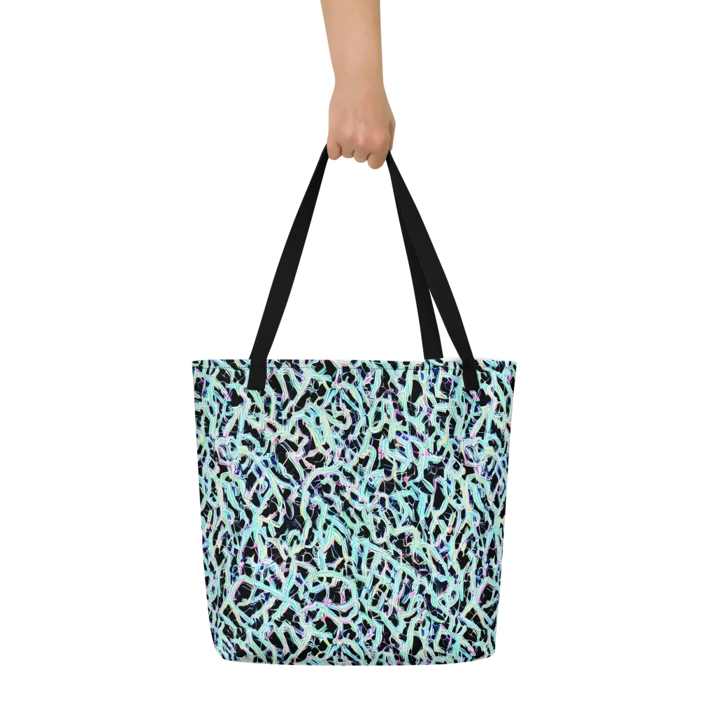 Quantum Weave on Large Tote Bag W/ Pocket — Front