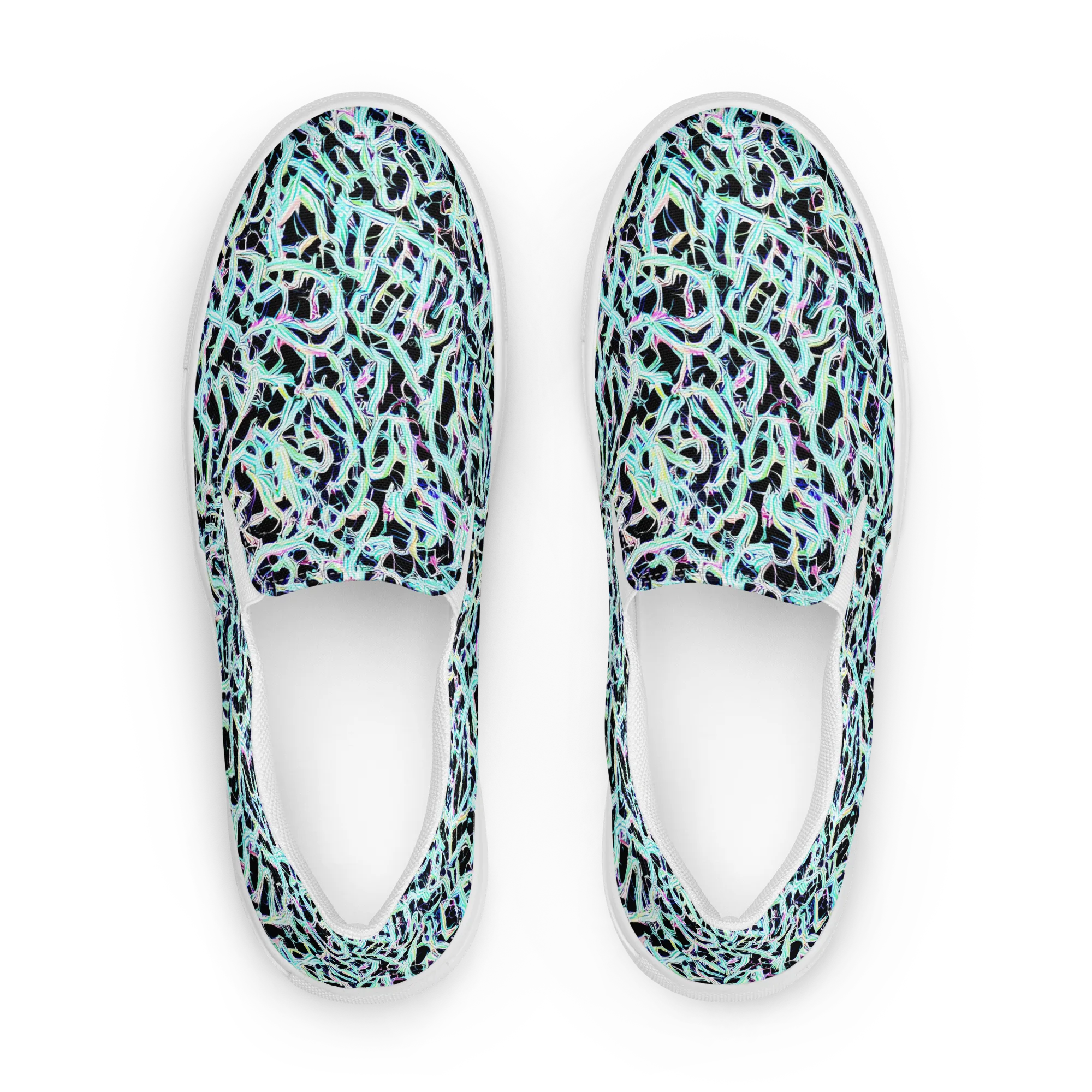Quantum Weave on Women's Slip-On Canvas Shoes — Front