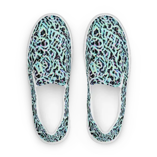 Quantum Weave on a Women's Slip-On Canvas Shoes