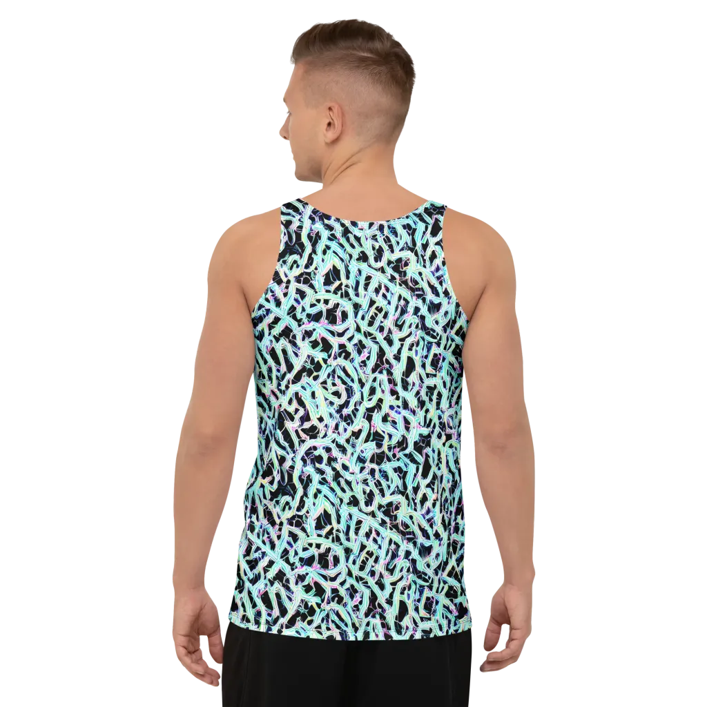 Quantum Weave on Men's Tank Top — Back