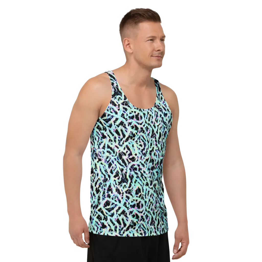 Quantum Weave on Men's Tank Top — Right Front