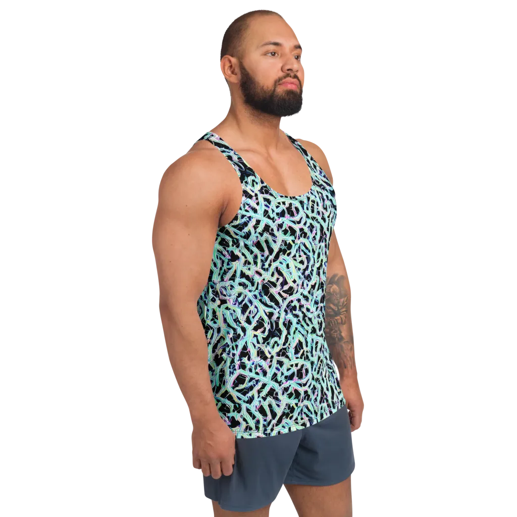 Quantum Weave on Men's Tank Top — Right Front