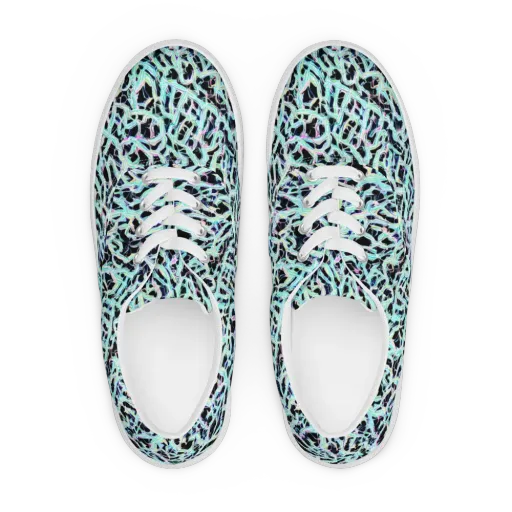 Quantum Weave on a Men's Lace-Up Canvas Shoes