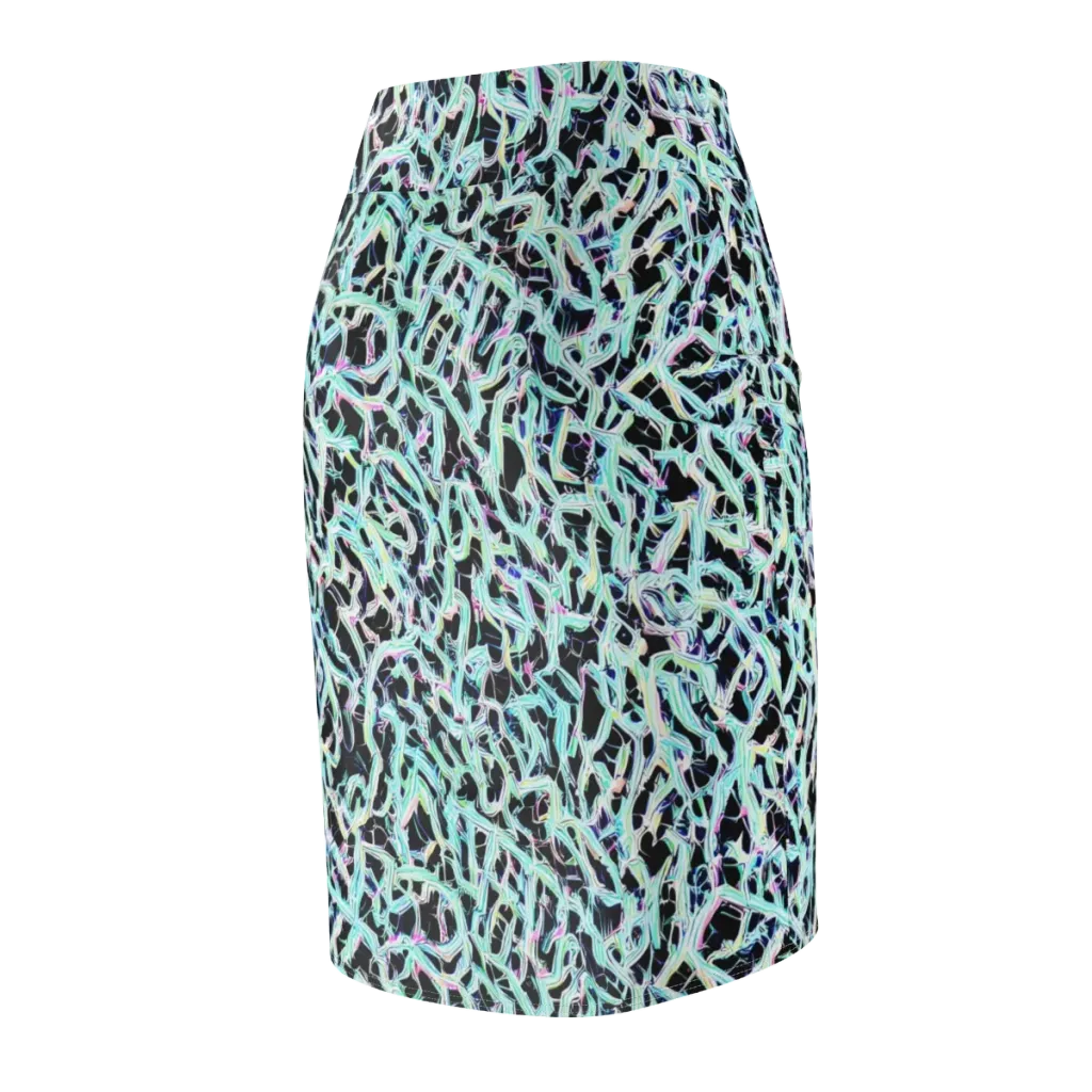 Quantum Weave on Pencil Skirt — Back Side