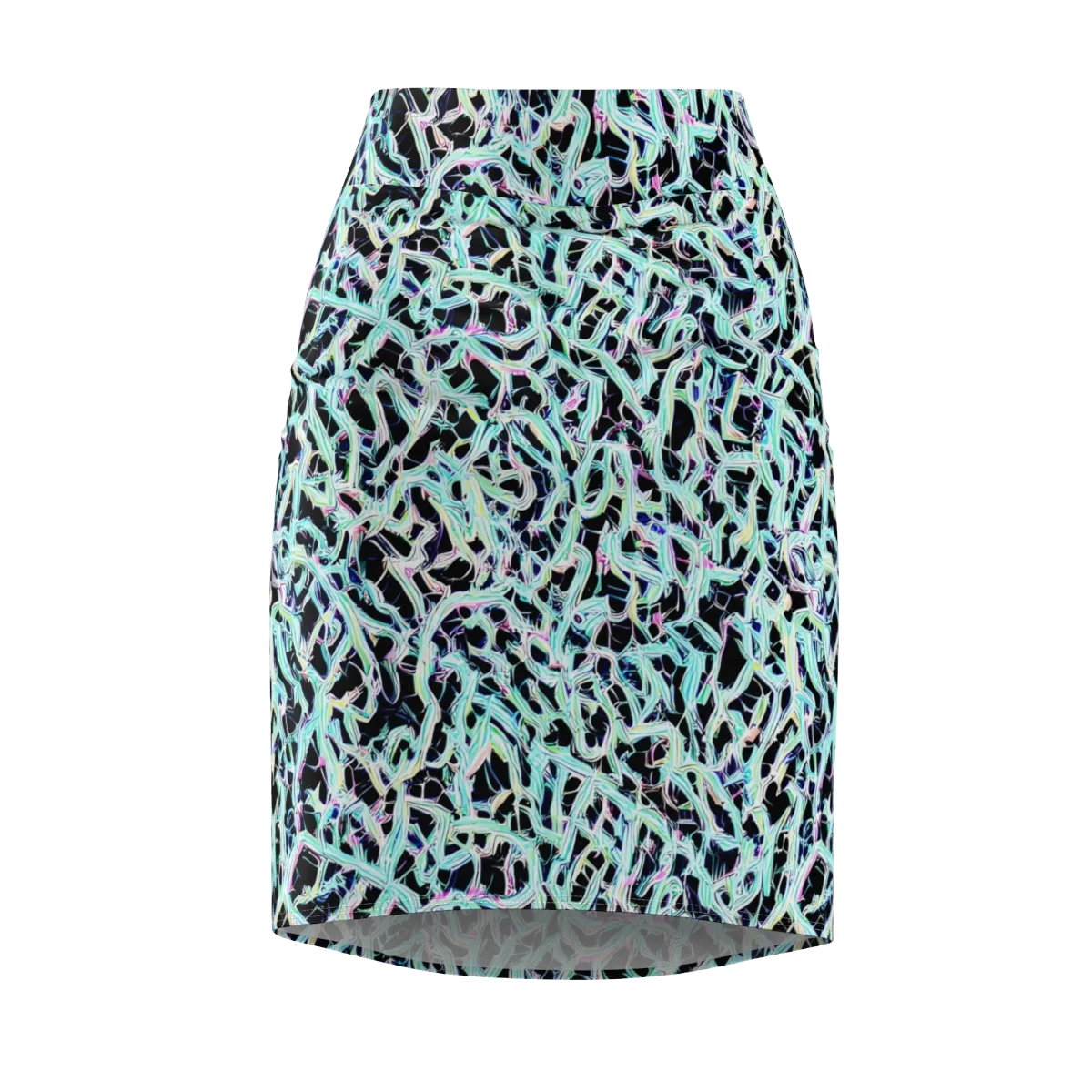 Quantum Weave on Pencil Skirt — Front