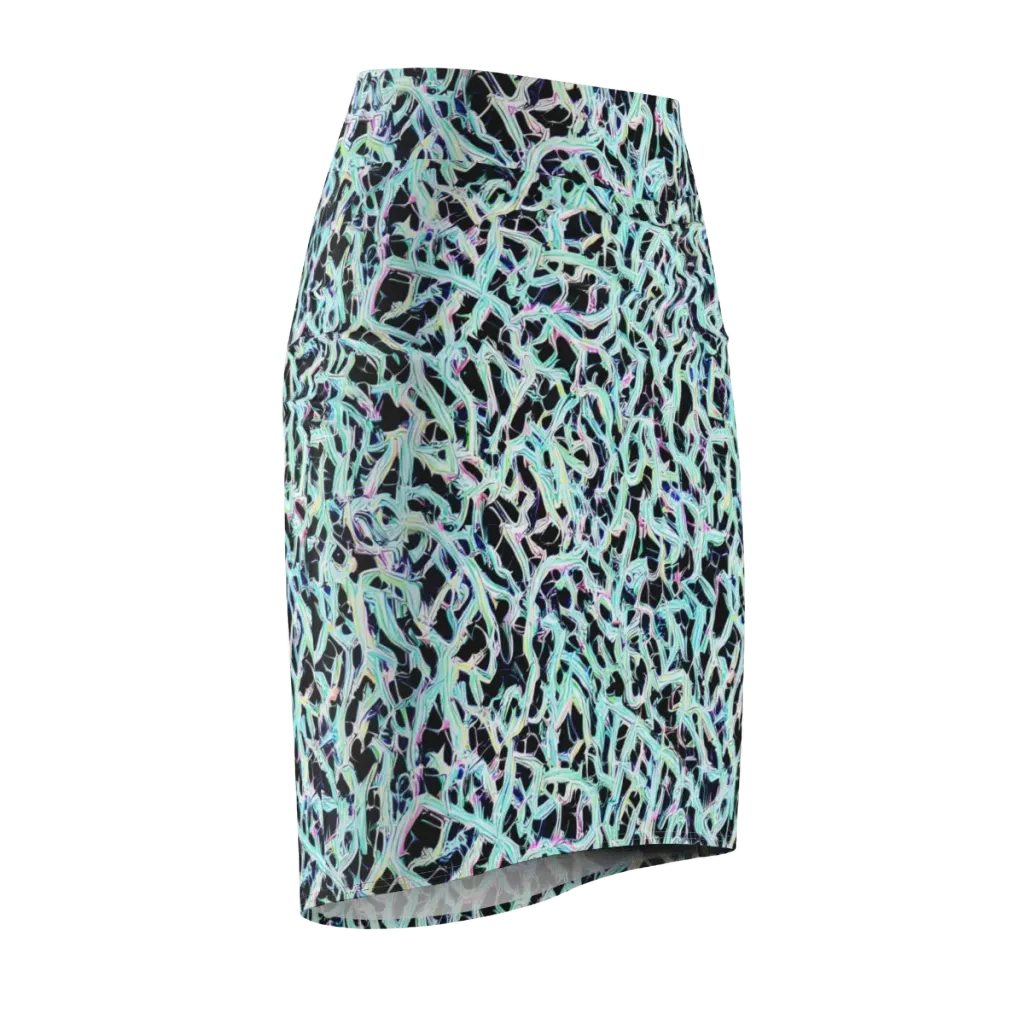 Quantum Weave on Pencil Skirt — Front Side