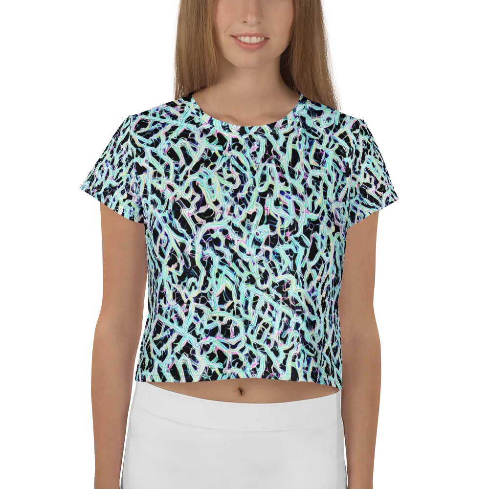 Quantum Weave on Crop Tee — Front