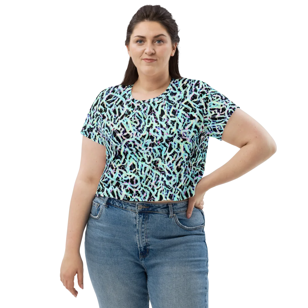 Quantum Weave on Crop Tee — Front