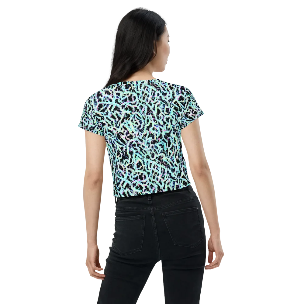 Quantum Weave on Crop Tee — Back