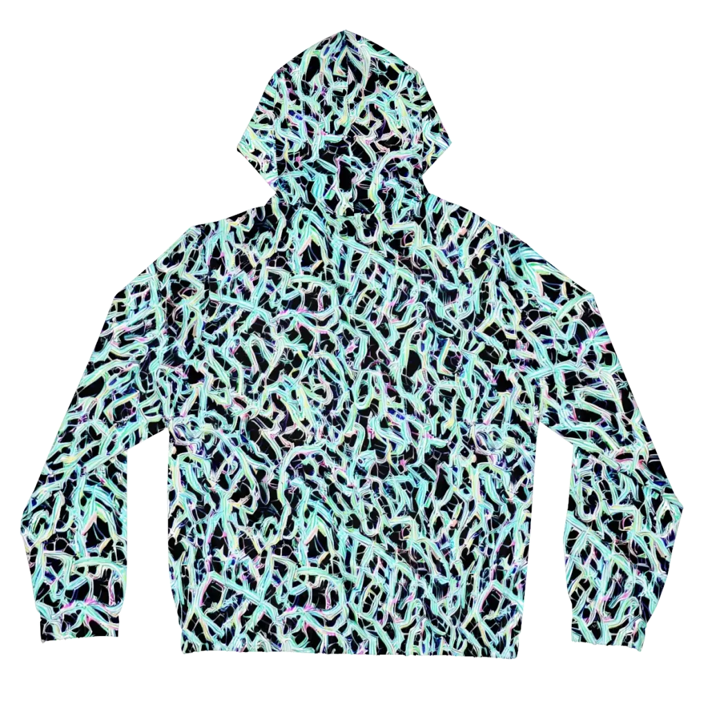 Quantum Weave on Women's Full-Zip Hoodie — Back