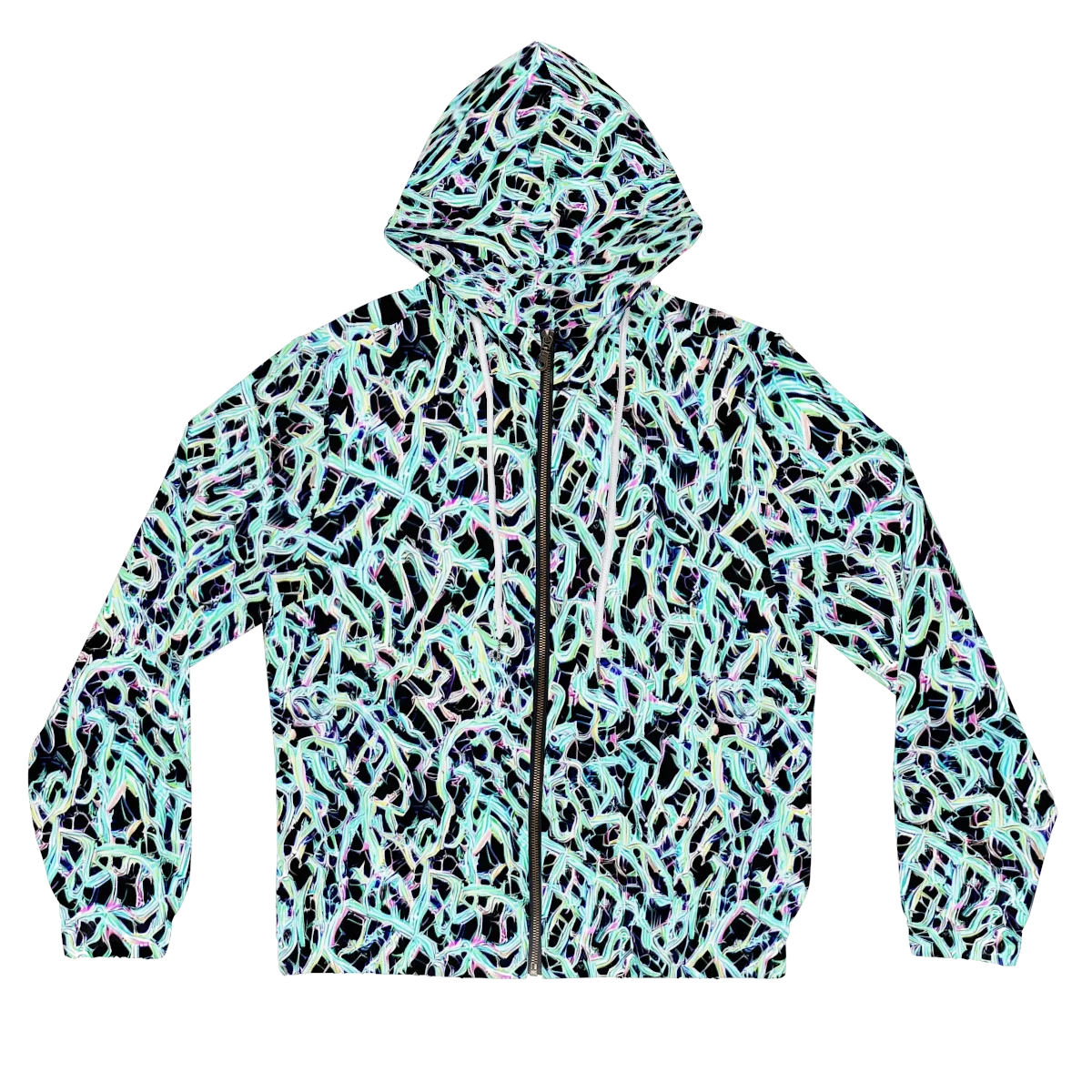 Quantum Weave on Women's Full-Zip Hoodie — Front