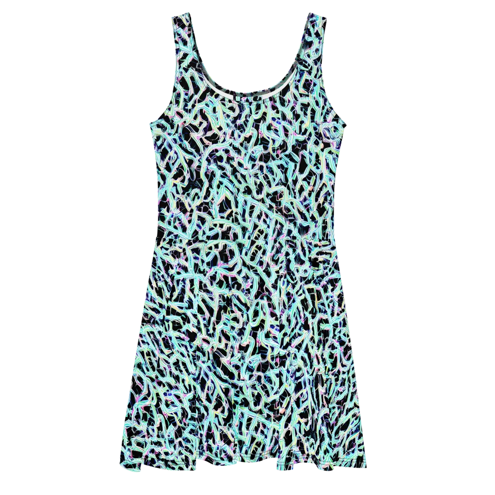 Quantum Weave on Skater Dress — Front