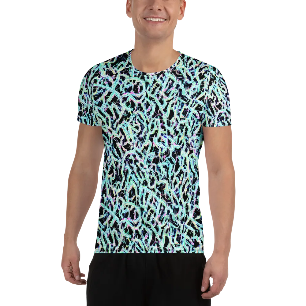 Quantum Weave on Men's Athletic T-Shirt — Front