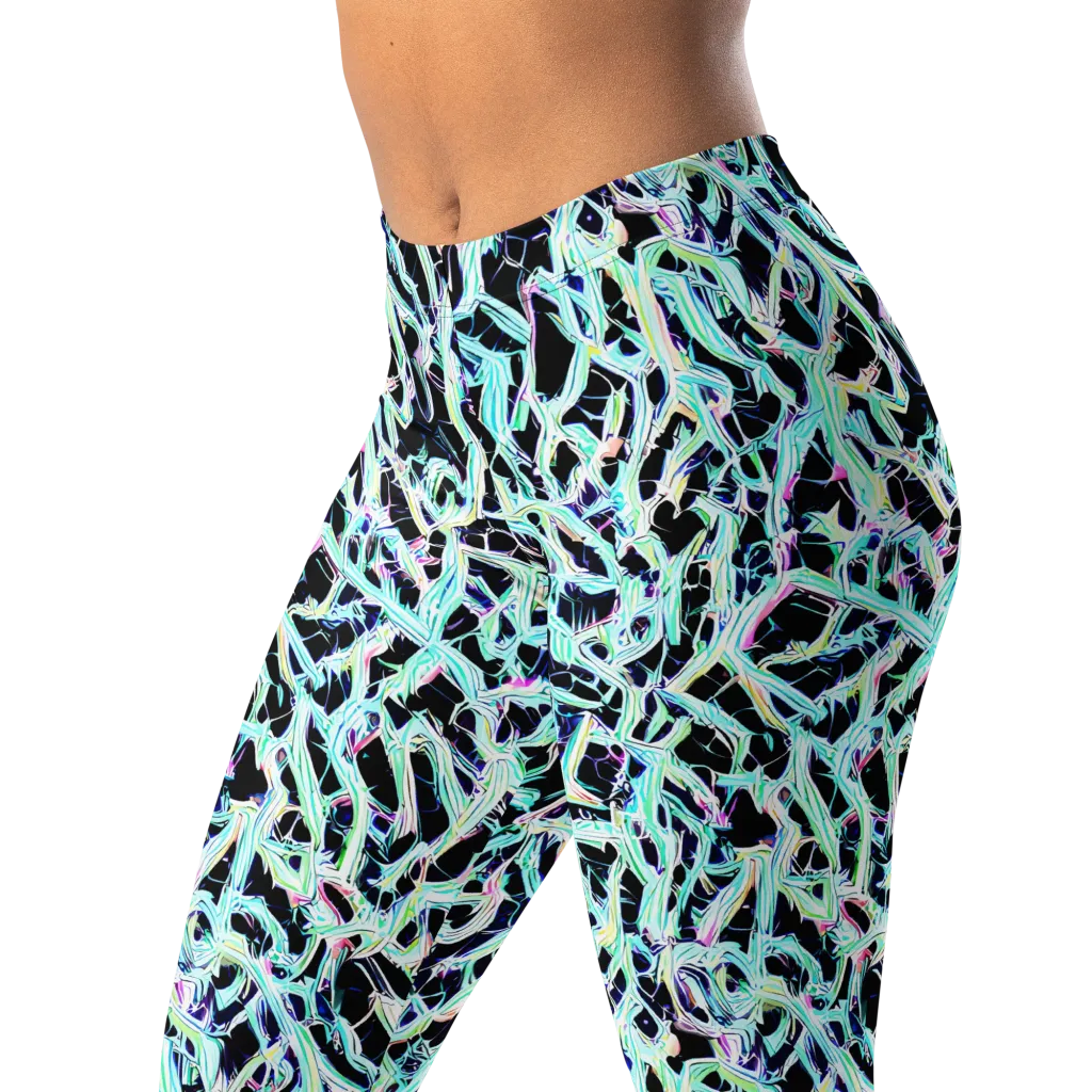 Quantum Weave on Leggings — Left Front