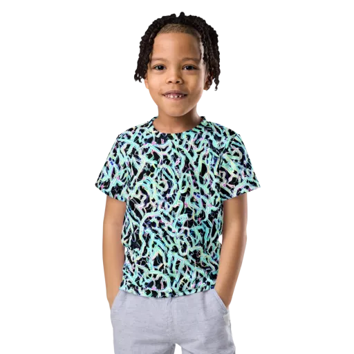 Quantum Weave on a Kids Crew Neck T-Shirt