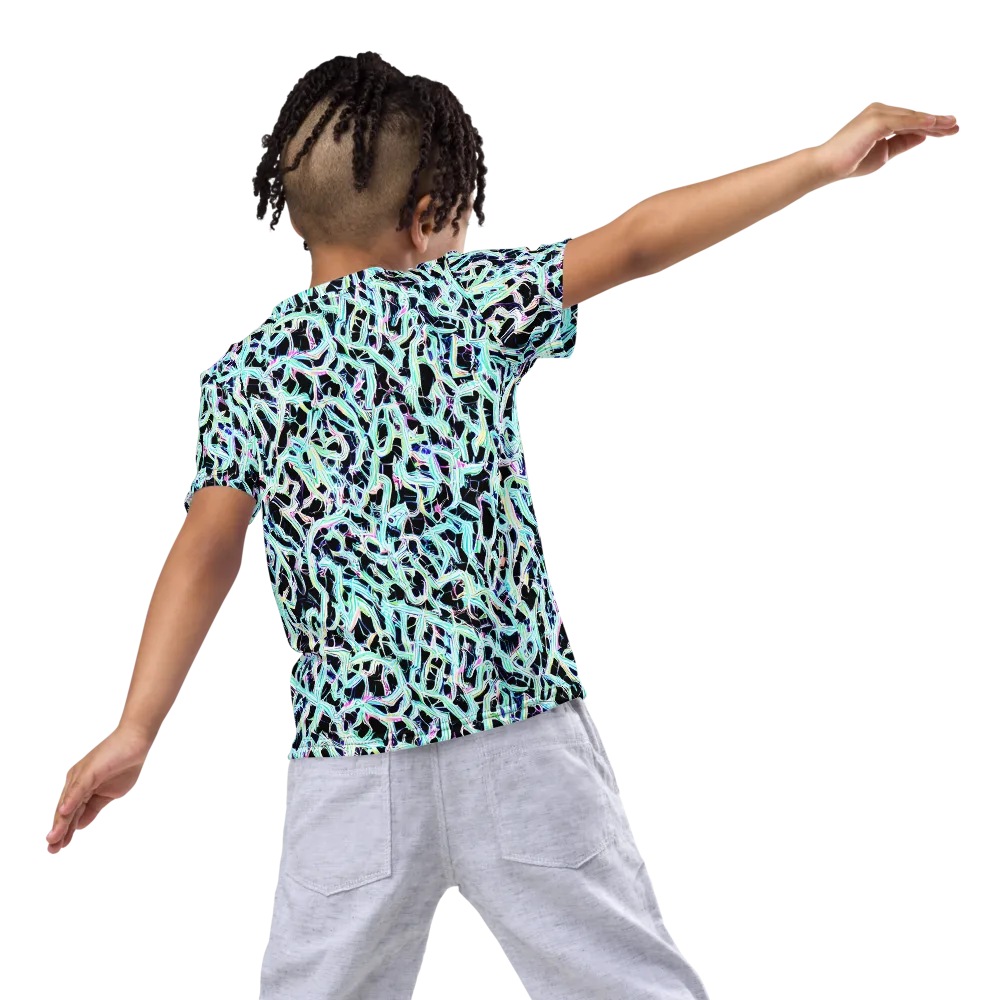 Quantum Weave on Kids Crew Neck T-Shirt — Back